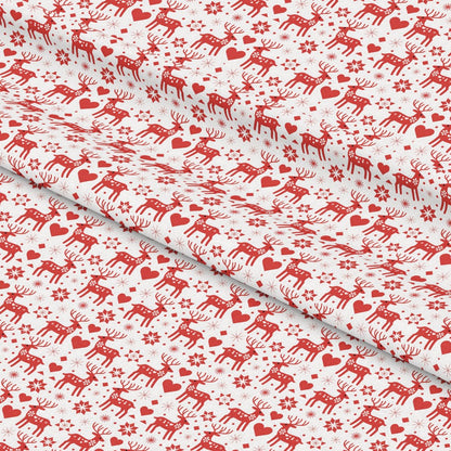 Scandinavian Folk Christmas Pattern 1 Quilting Cotton Fabric