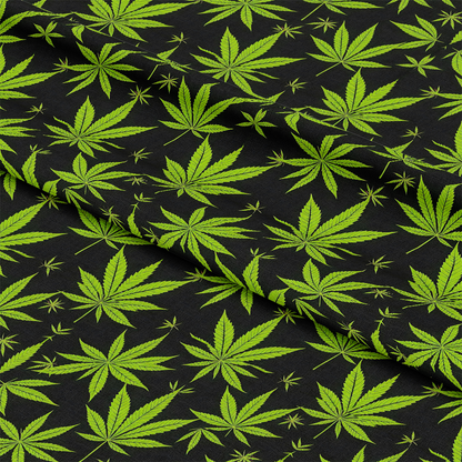 420 Marijuana Allover Pattern 10 Quilting Cotton Fabric