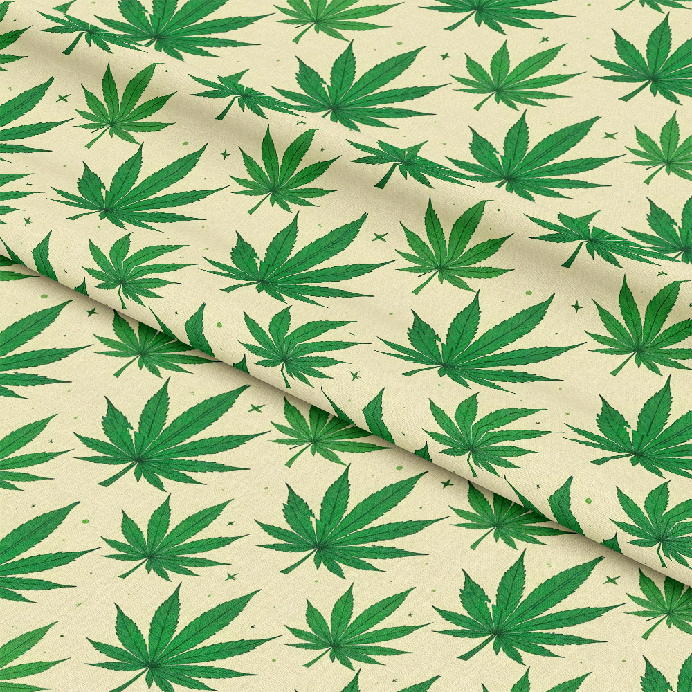 420 Marijuana Allover Pattern 2 Quilting Cotton Fabric