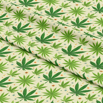 420 Marijuana Allover Pattern 3 Quilting Cotton Fabric