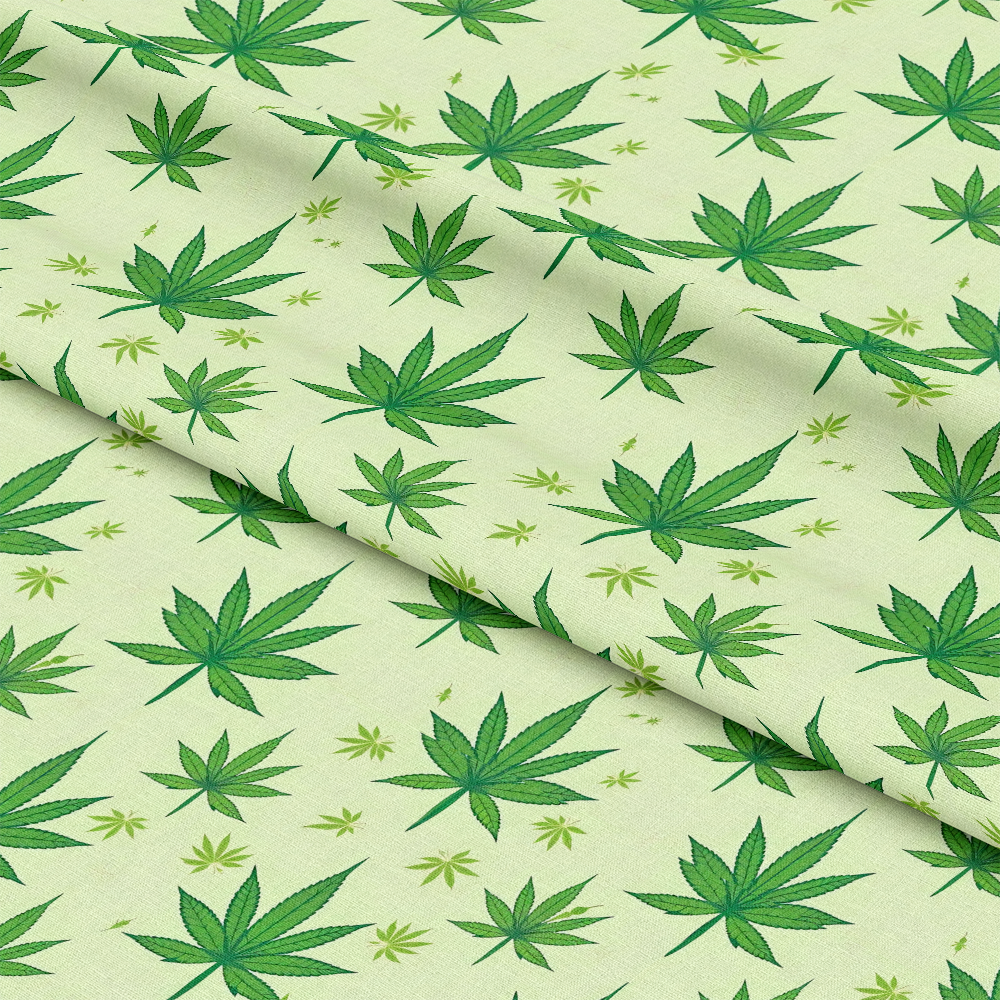 420 Marijuana Allover Pattern 5 Quilting Cotton Fabric