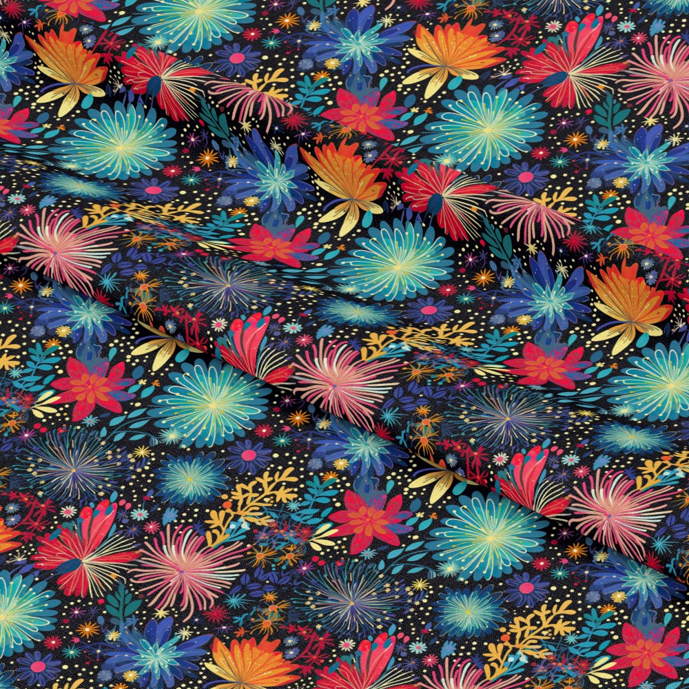 Firework Garden Pattern 6 Quilting Cotton Fabric