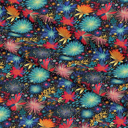 Firework Garden Pattern 6 Quilting Cotton Fabric