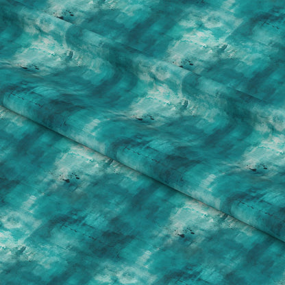 Teal Grunge Pattern 4 Quilting Cotton Fabric