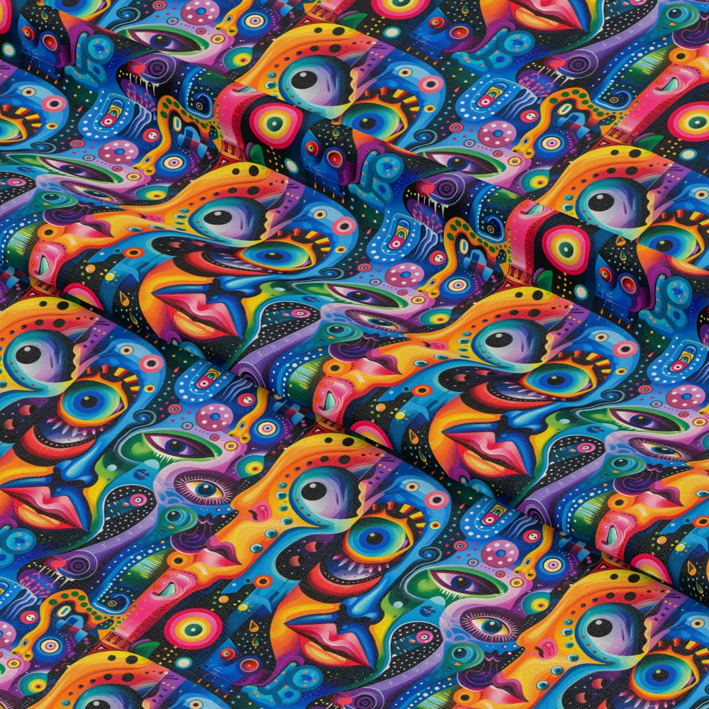 Psychedelic Painting Pattern 8 Quilting Cotton Fabric