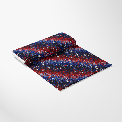 4th-of-July Glitter Pattern 11 Quilting Cotton Fabric, cotton, quilting, fabric, red, white, blue, stars, glitter, patriotic, textile, yardage, soft, vibrant colors, premium, American-made, traditional print, smooth finish