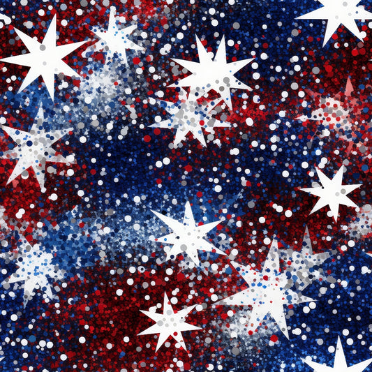 4th-of-July Glitter Pattern 12 Quilting Cotton Fabric