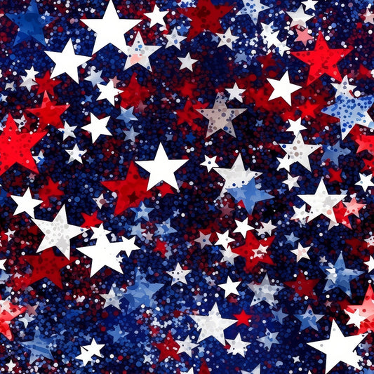 4th-of-July Glitter Pattern 2 Quilting Cotton Fabric