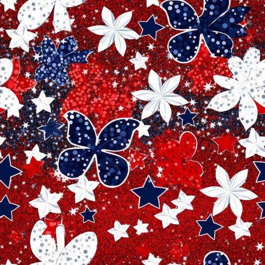 4th-of-July Glitter Pattern 5 Quilting Cotton Fabric