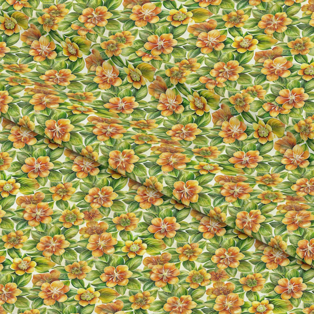 Beautiful Flowers Euphorbia Pattern 7 Quilting Cotton Fabric