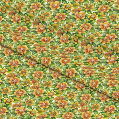 Beautiful Flowers Euphorbia Pattern 7 Quilting Cotton Fabric