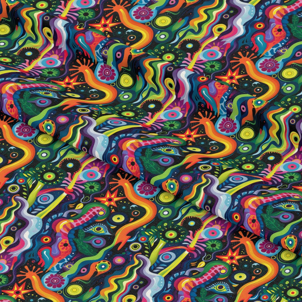 Psychedelic Painting Pattern 14 Quilting Cotton Fabric