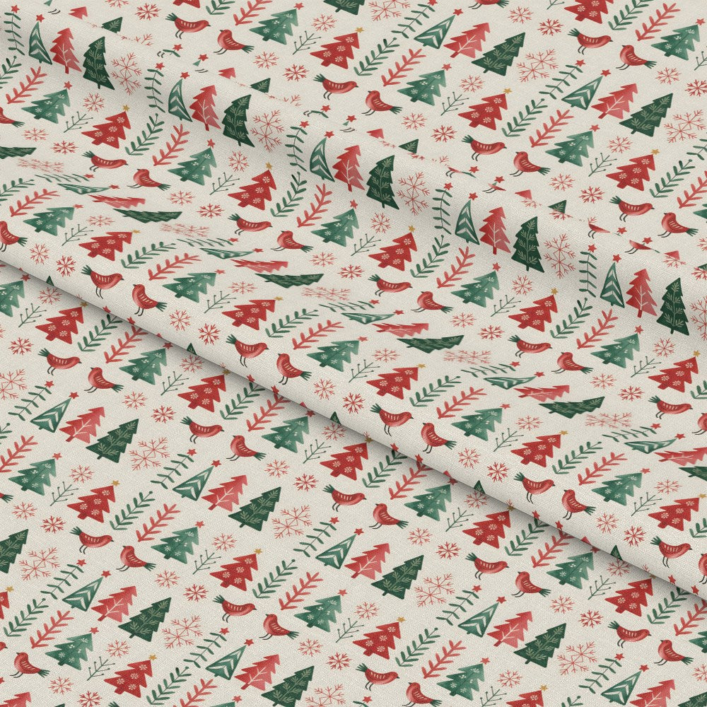 Scandinavian Folk Christmas Pattern 18 Quilting Cotton Fabric