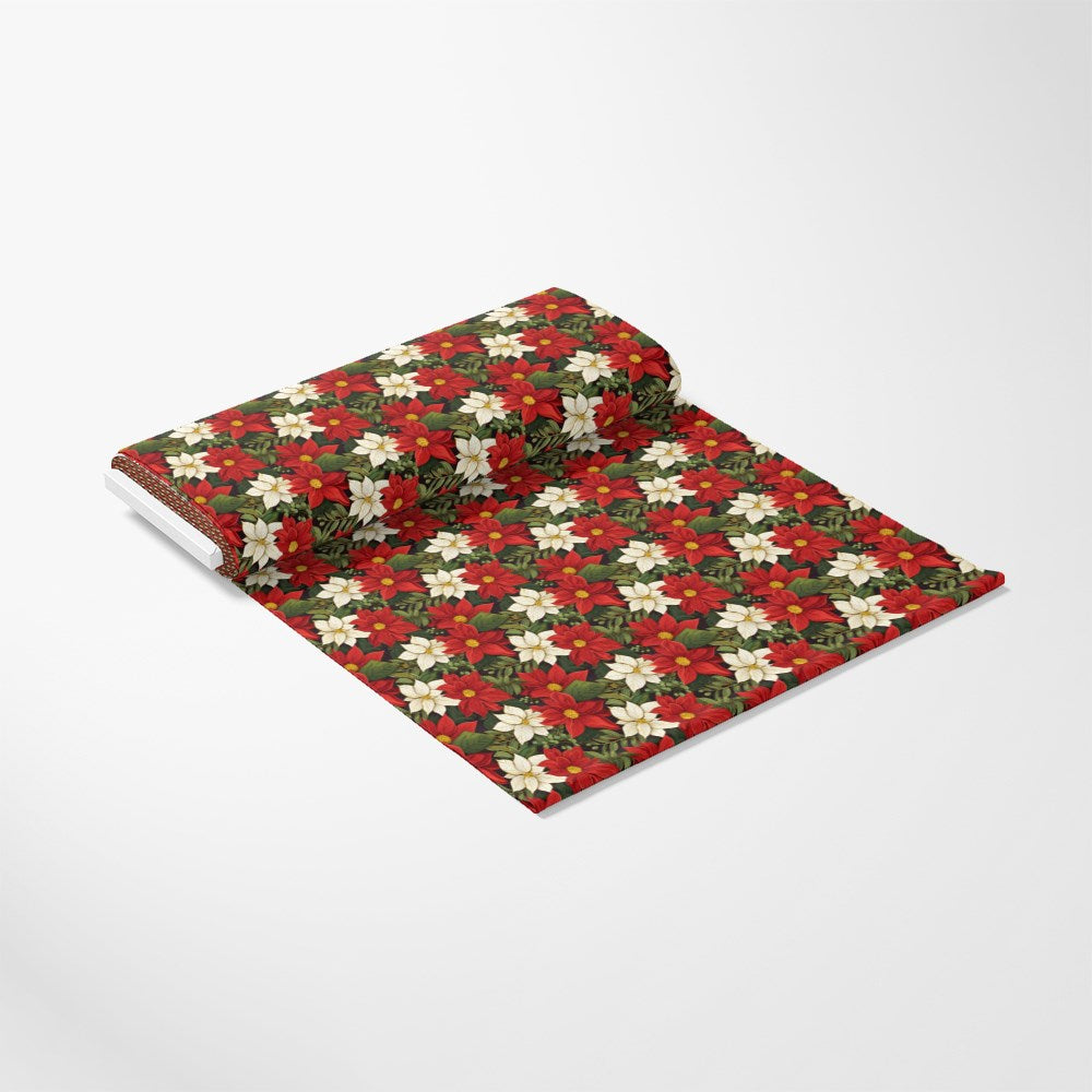 Poinsettia Blooms Pattern 12 Quilting Cotton Fabric
