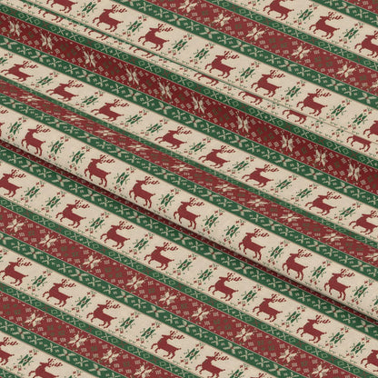 Scandinavian Folk Christmas Pattern 21 Quilting Cotton Fabric