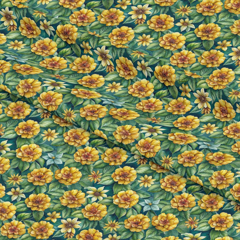 Beautiful Flowers Euphorbia Pattern 17 Quilting Cotton Fabric