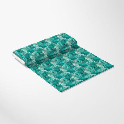 Teal Grunge Pattern 6 Quilting Cotton Fabric