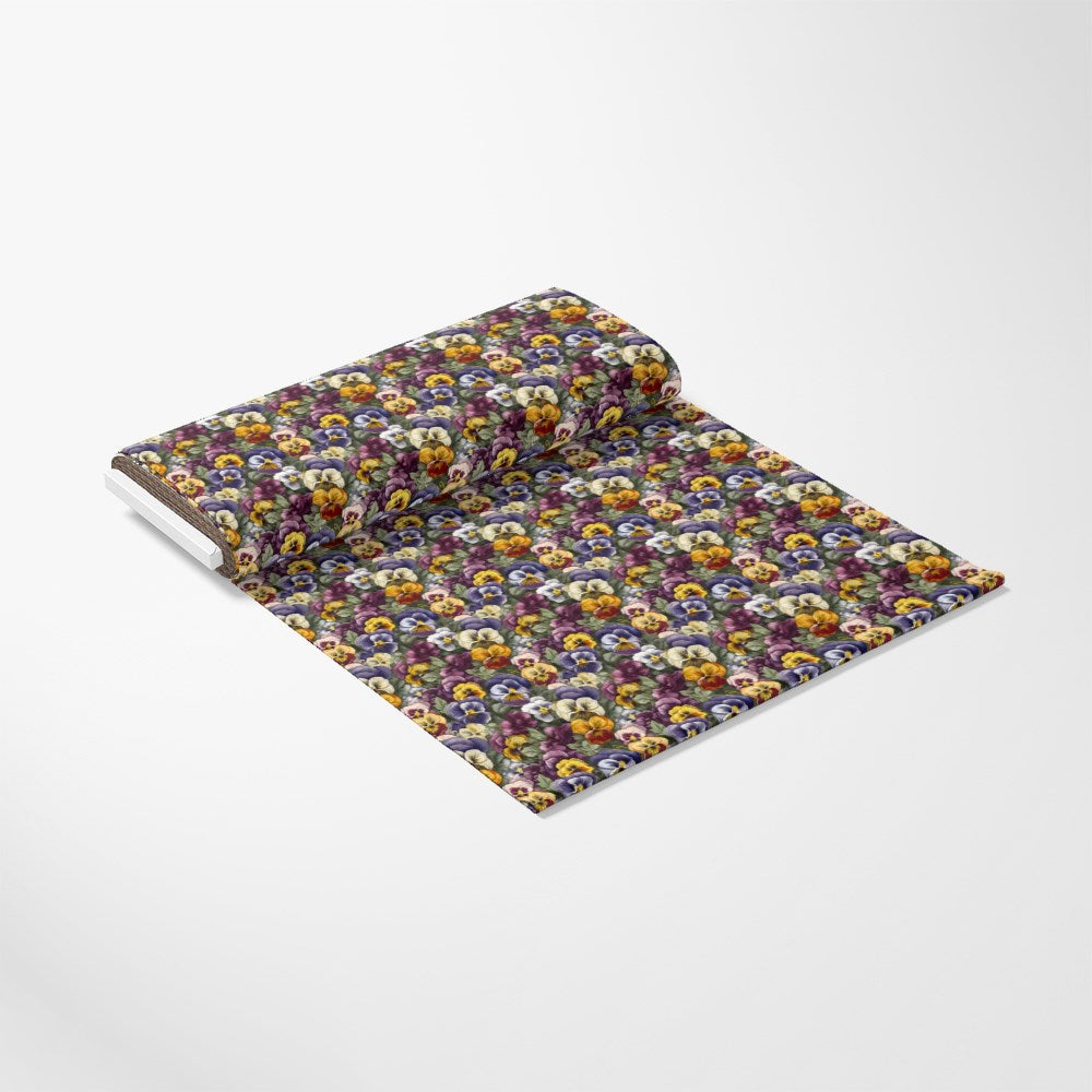 Pansy Flowers Pattern 8 Quilting Cotton Fabric