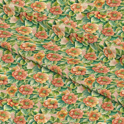 Beautiful Flowers Euphorbia Pattern 1 Quilting Cotton Fabric