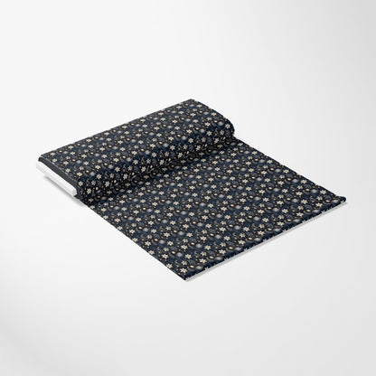 - Navy and Cream Christmas Pattern 11 Quilting Cotton Fabric  
- Quilting  
- Cotton  
- Holiday  
- Snowflakes  
- Floral  
- Festive  
- Seasonal  
- Textile  
- Yardage  
- Traditional  
- Decorative