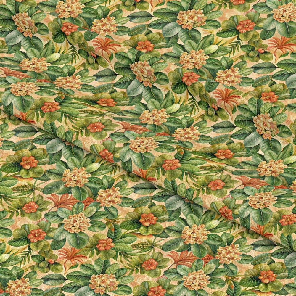 Beautiful Flowers Euphorbia Pattern 9 Quilting Cotton Fabric