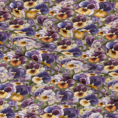 Pansy Flowers Pattern 9 Quilting Cotton Fabric