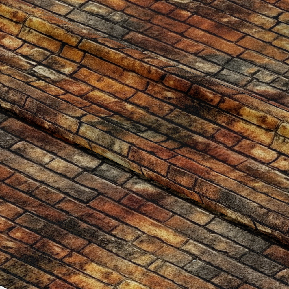 - Brick Walls Pattern 8 Quilting Cotton Fabric  
- Quilting  
- Cotton  
- Fabric  
- Brick texture  
- Rustic colors  
- Brown  
- Tan  
- Beige  
- Dark gray  
- Earth tones  
- Textile  
- Seamless design  
- Home decor  
- Craft material