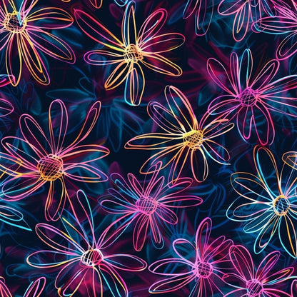 - Neon Daisy Pattern 5 Quilting Cotton Fabric  
- Quilting fabric  
- 100% cotton textile  
- Vibrant neon colors  
- Floral design  
- Daisy motif  
- Bright pink, blue, yellow accents  
- Lightweight fabric  
- Soft texture  
- Ideal for quilting projects  
- Premium quilting cotton material