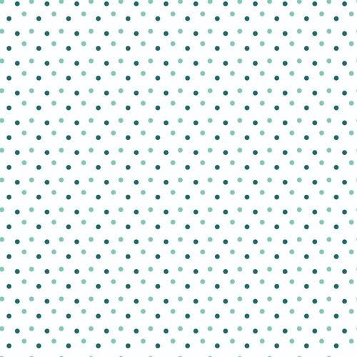 Fabric Mega Store tiny teal polka-dot print