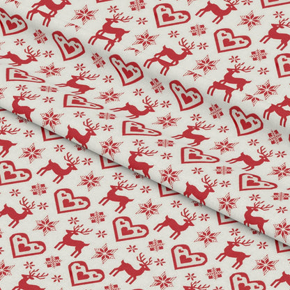 Scandinavian Folk Christmas Pattern 15 Quilting Cotton Fabric