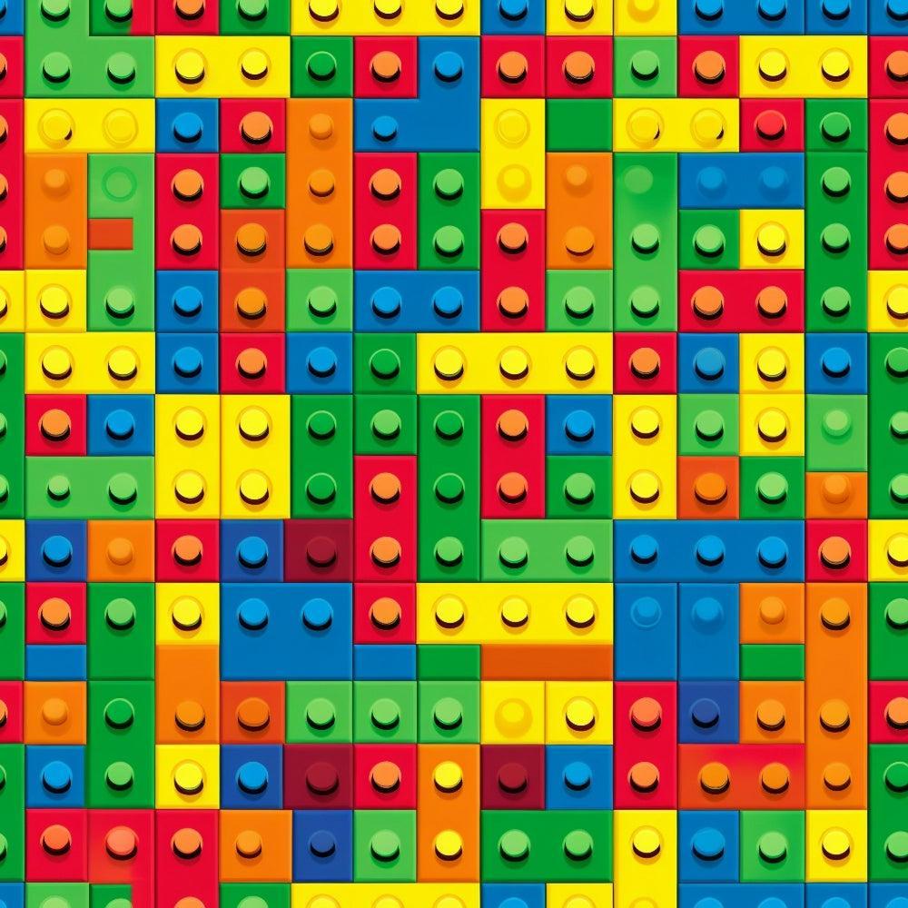 Building Blocks Pattern 28 Quilting Cotton Fabric with colorful geometric design, vibrant primary colors, multicolor block motif, sewing material, textile for quilting, cotton textile, playful construction pattern, craft fabric, decorative quilting cotton.