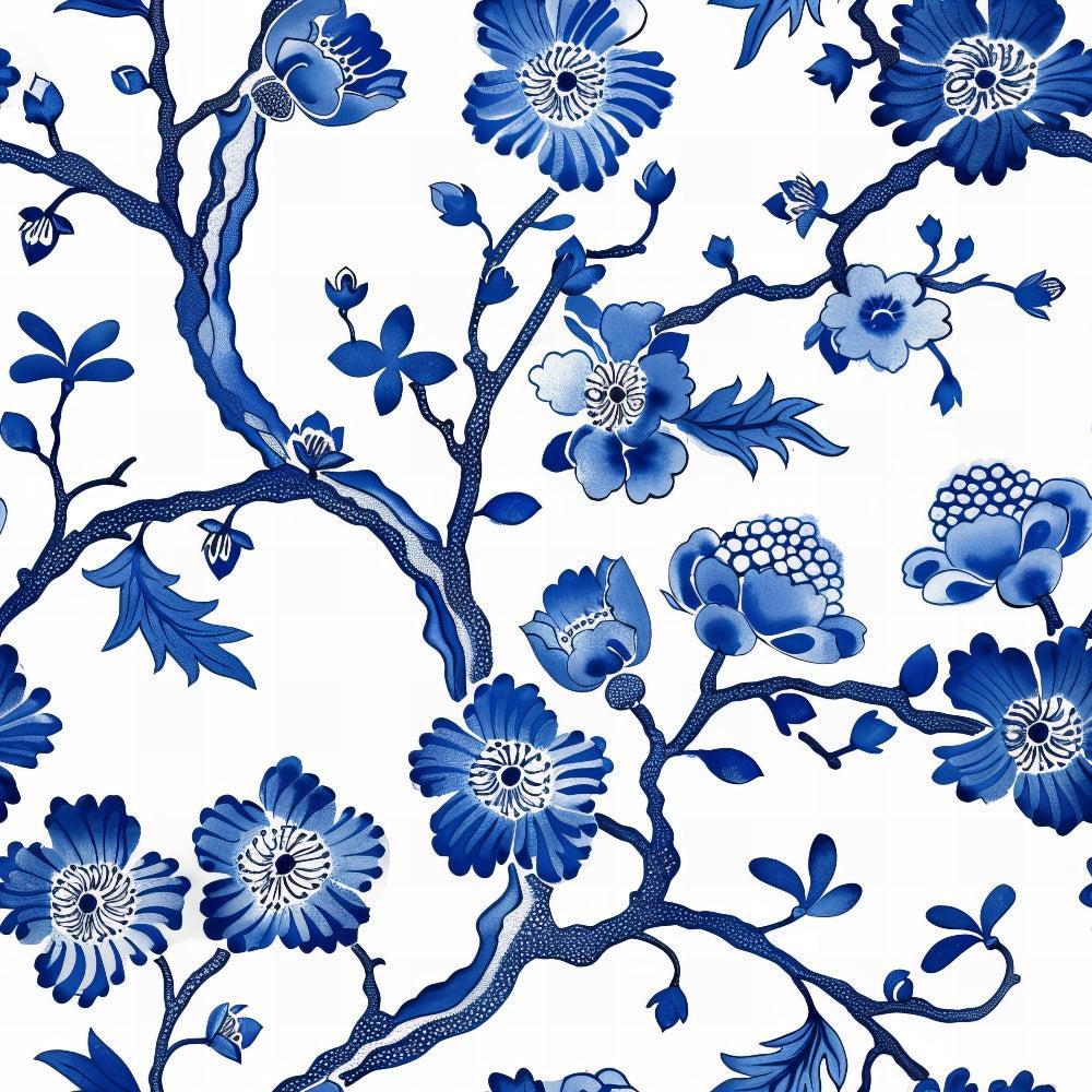 order　FABRIC ④ Blue Vintage China Pattern 4 Quilting Cotton Fabric