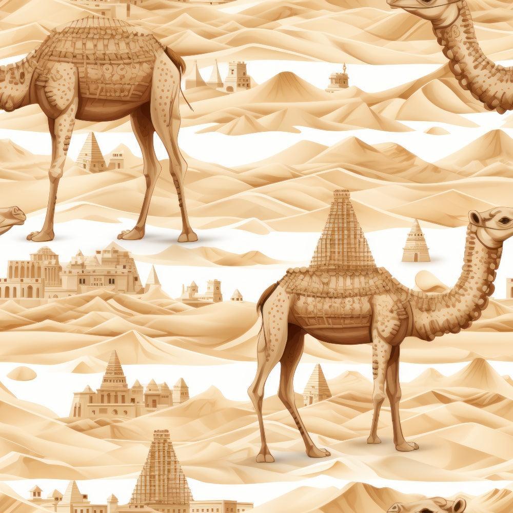 - 2D Ancient Egypt Pattern 9 Quilting Cotton Fabric  
- Camel motif  
- Desert landscape  
- Sand color palette  
- Historical architecture  
- Textured cotton textile  
- Traditional design  
- Soft quilting material