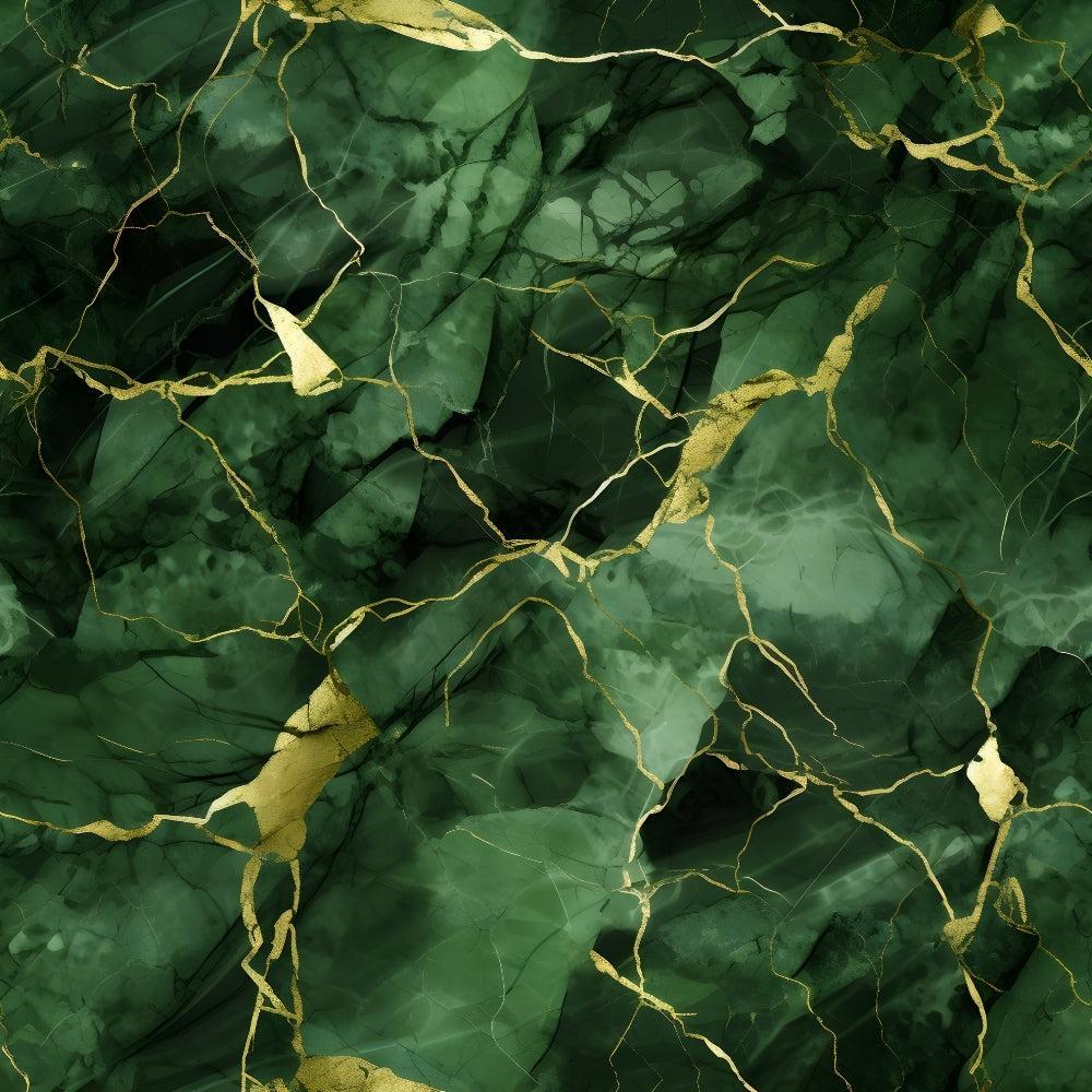 - Cracked Marble Pattern 14 Quilting Cotton Fabric  
- Green fabric  
- Marbled texture  
- Gold veining  
- Quilting cotton  
- Textile material  
- Elegant design  
- Smooth surface  
- Decorative fabric  
- Artistic print