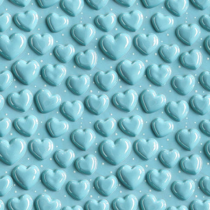 - Charm Keeper Pattern 1 Quilting Cotton Fabric  
- Quilting  
- Cotton  
- Blue  
- Heart shapes  
- Glossy texture  
- Soft fabric  
- Repeating hearts  
- Light blue dots  
- Textile  
- Decorative  
- Craft material  
- Fabric yardage