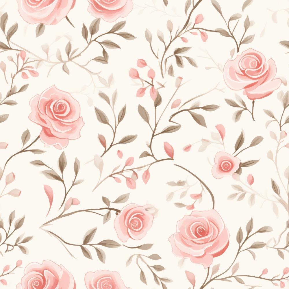 - Shabby Chic Roses Pattern 1 Quilting Cotton Fabric  
- Pink roses  
- Soft beige background  
- Delicate floral design  
- Green and brown leaves  
- Vintage style  
- Elegant quilting fabric  
- Cotton textile  
- Romantic botanical print  
- Decorative sewing material