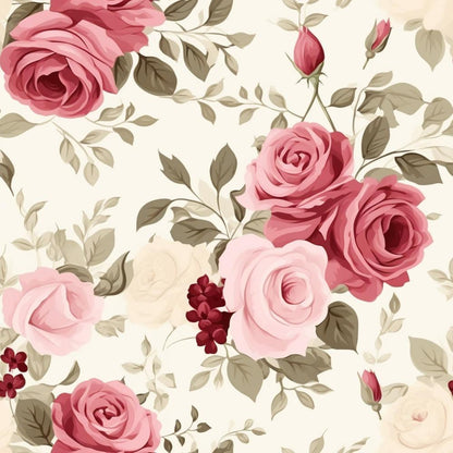 - Shabby Chic Roses Pattern 6 Quilting Cotton Fabric
- floral
- roses
- pink
- beige
- cream
- burgundy
- green leaves
- vintage
- romantic
- soft
- cotton
- quilting