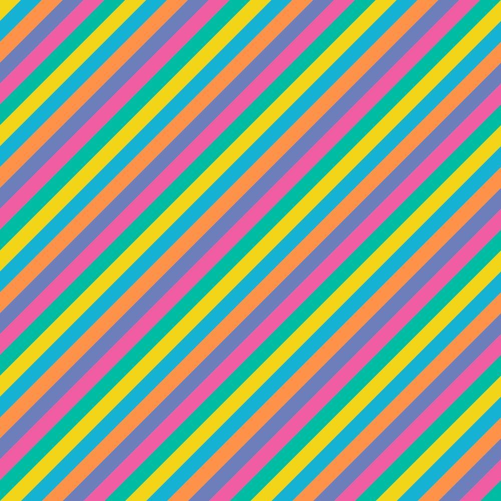 - Summer Rainbow Pattern 6 Quilting Cotton Fabric  
- diagonal stripes  
- multicolor  
- vibrant colors  
- orange  
- pink  
- teal  
- yellow  
- cotton  
- quilting fabric