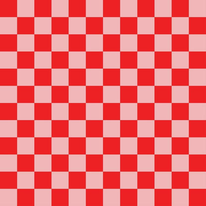 2 Color Checkered Pattern 2 Quilting Cotton Fabric red pink checkered squares gingham textile cotton quilting fabric yardage material premium soft quality
