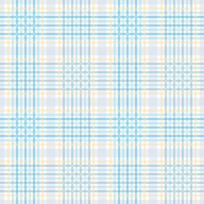 - Soft Winter Charm Pattern 20 Quilting Cotton Fabric  
- Light blue, cream, white colors  
- Plaid, checkered design  
- Cotton textile, quilting material  
- Soft texture, woven fabric  
- Cozy, winter-inspired style  
- Classic, timeless pattern  
- Stylish, versatile fabric
