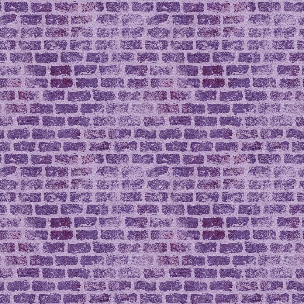- Grunge Brick Wall Pattern 20 Quilting Cotton Fabric  
- Brick texture, distressed, vintage style  
- Purple tones, lavender, violet  
- Quilting fabric, soft cotton material  
- Rustic, weathered, rough surface  
- Artisan textile, creative crafting material