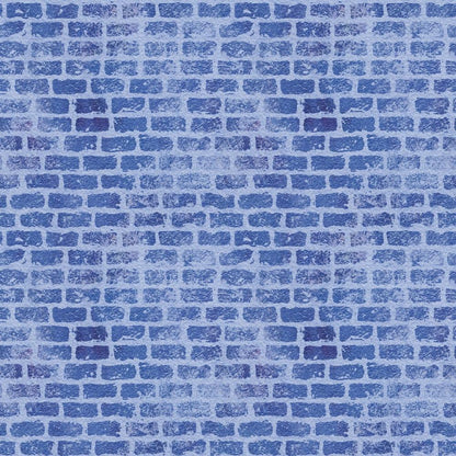 - Grunge Brick Wall Pattern 24 Quilting Cotton Fabric  
- Blue tones  
- Brick texture  
- Rustic, vintage style  
- Quilting material  
- Soft cotton textile  
- Fabric yardage  
- Urban, distressed design  
- Durable fabric surface  
- Artistic, handmade appearance