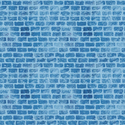 - Grunge Brick Wall Pattern 25 Quilting Cotton Fabric  
- blue tones  
- brick texture  
- distressed style  
- quilting fabric  
- cotton material  
- rustic design  
- repetitive bricks  
- faded effect  
- textile for sewing  
- handcrafted appearance