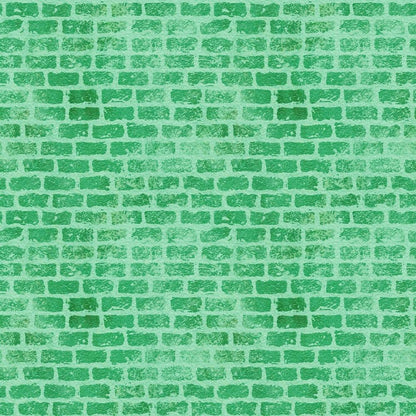 - Grunge Brick Wall Pattern 30 Quilting Cotton Fabric  
- Green tones  
- Brick texture  
- Distressed style  
- Cotton material  
- Quilting fabric  
- Rustic design  
- Vintage brick print  
- Fabric yardage  
- Textile surface