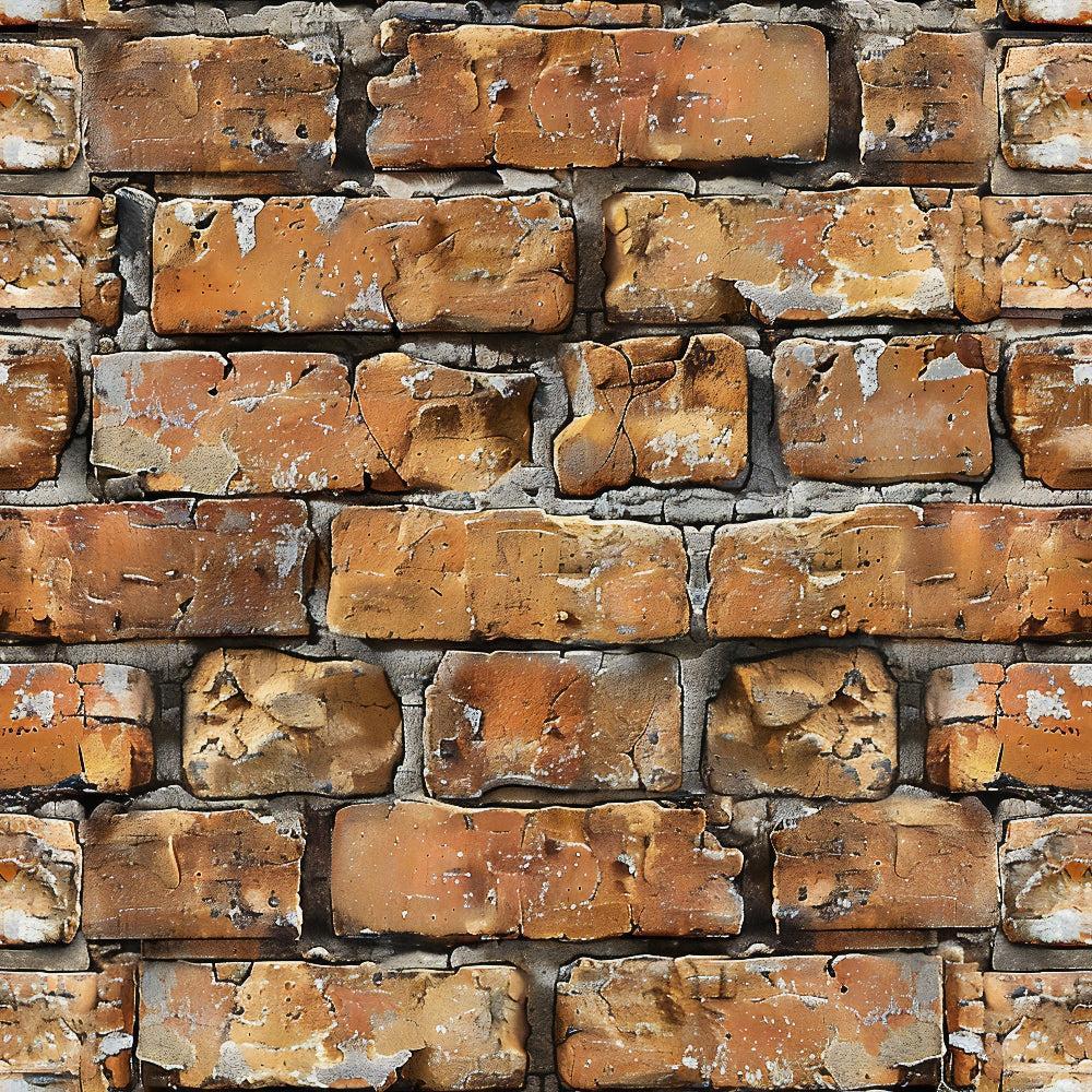 - Brick Walls Pattern 15 Quilting Cotton Fabric  
- brick texture  
- rustic bricks  
- orange, brown, gray colors  
- quilting cotton  
- fabric yardage  
- vintage brick design  
- masonry print  
- textile material
