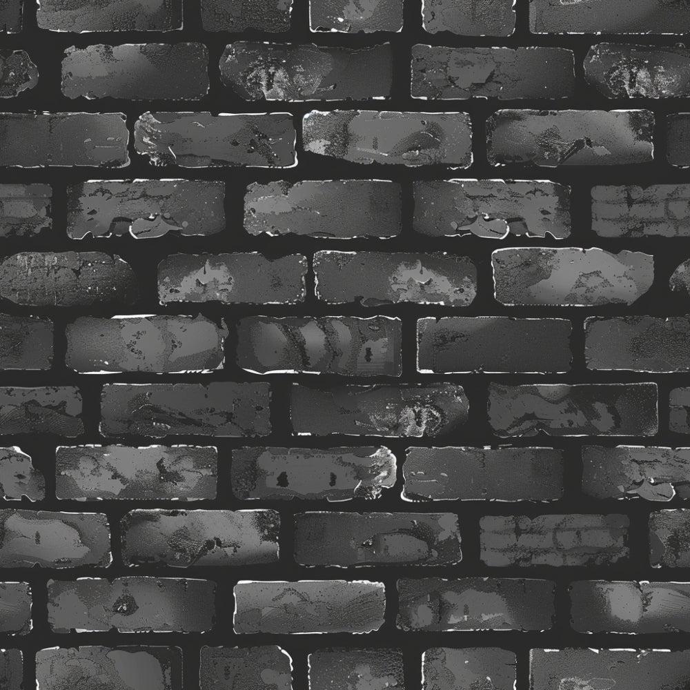 - Brick Walls Pattern 18 Quilting Cotton Fabric  
- Dark gray, black tones  
- Brick wall design  
- Textured, rustic appearance  
- Quilting fabric  
- Cotton textile  
- Urban, industrial style  
- Seamless brick pattern  
- Durable, versatile material