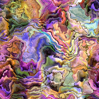 - Oyster Shell Pattern 1 Quilting Cotton Fabric  
- Abstract  
- Multicolor  
- Purple  
- Yellow  
- Green  
- Brown  
- Pink  
- Organic shapes  
- Textile  
- Soft texture  
- Artistic  
- Vibrant  
- Decorative  
- Cotton quilting fabric