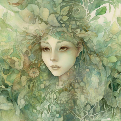 - Celtic Fairytale Pattern 5 Quilting Cotton Fabric  
- soft green hues  
- ethereal fairy illustration  
- fantasy design  
- delicate line work  
- whimsical nature motifs  
- floral accents  
- cotton quilting textile  
- dreamy, mystical theme  
- intricate, artistic fabric  
- gentle earth tones  
- imaginative art style