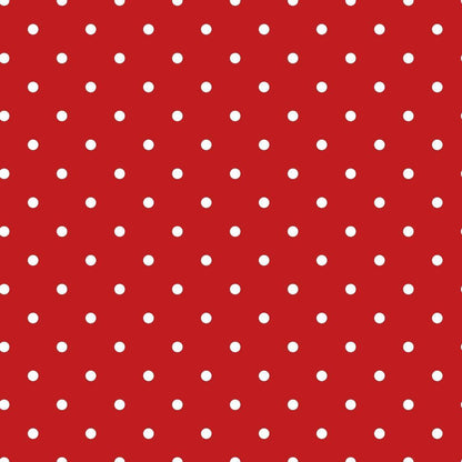 Sweet Strawberries Red Polka Dots Quilting Cotton Fabric