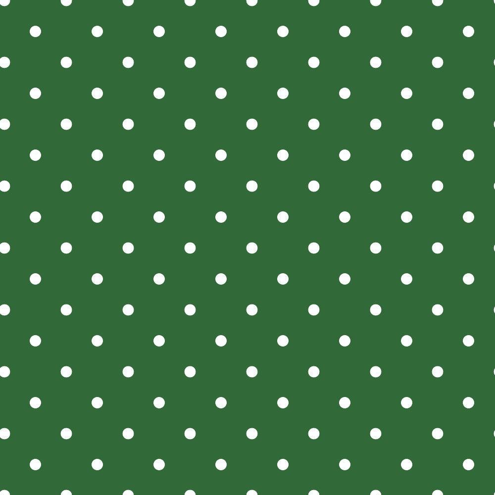 Sweet Strawberries Green Polka Dots Quilting Cotton Fabric
